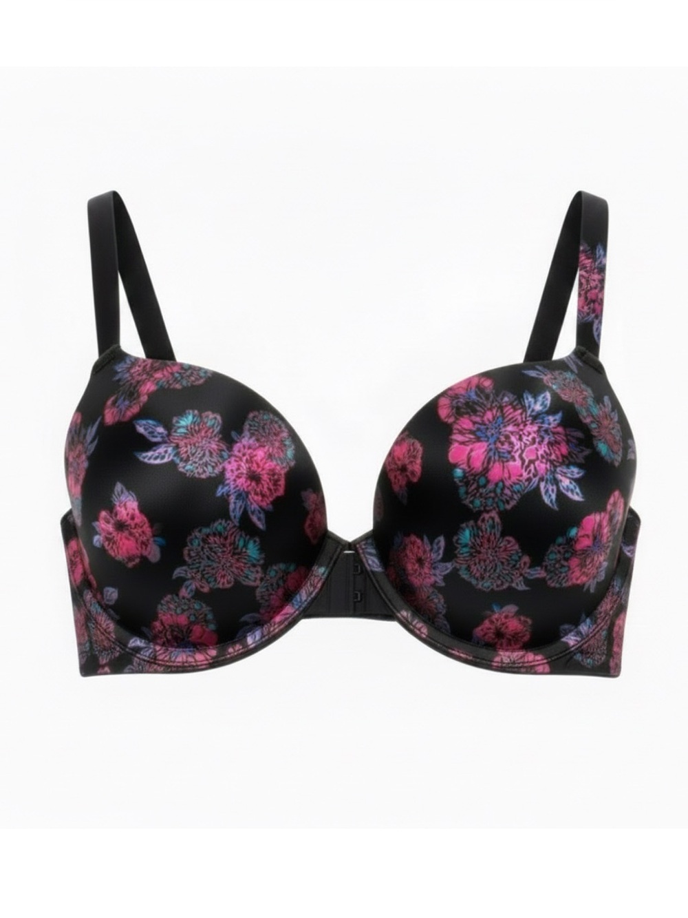 💖🆕💖 Maidenform Black and Pink Floral Bra Intimates -Size 38D